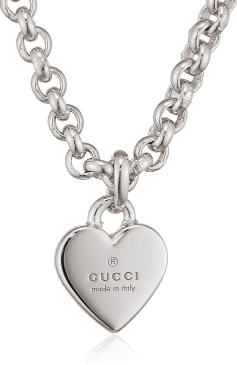 gucci heart necklace with g|gucci trademark necklace with heart pendant.